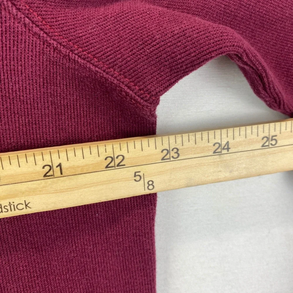 Polo Ralph Lauren Estate Rib Quarter Zip Mens Sz M Burgundy Red Pullover Sweater